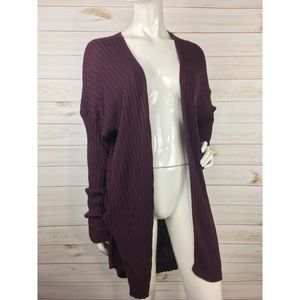 Abound Open Front Long Cardigan With Side slit